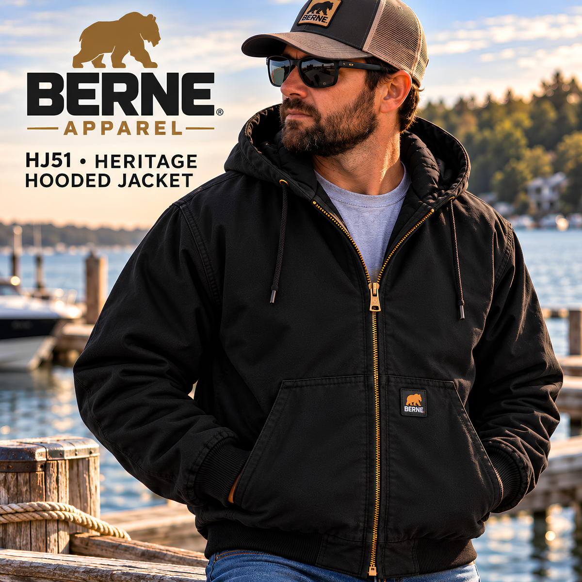 Berne HJ51 Heritage Hooded Jacket | Built Tough. Made to Work.