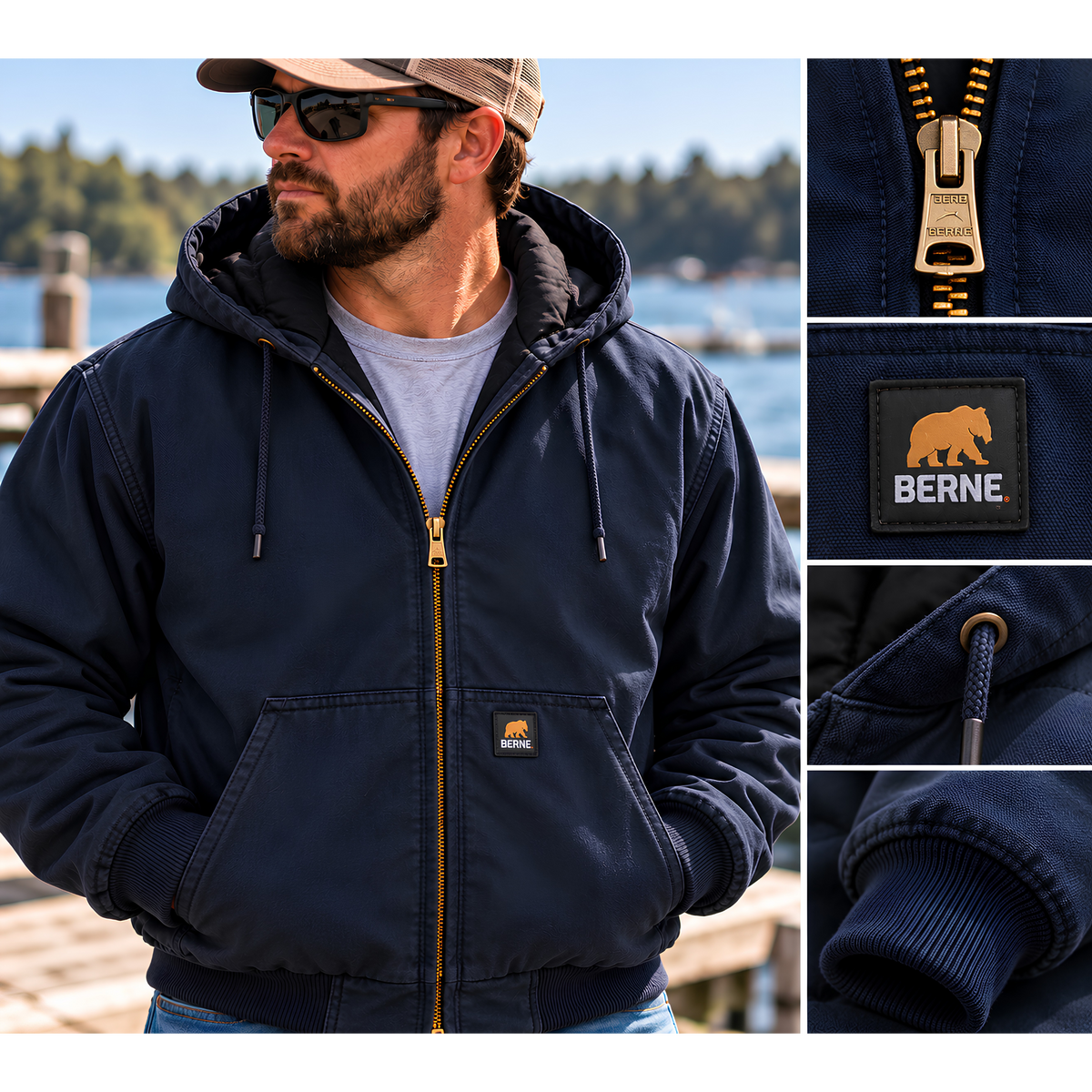 Berne HJ51 Heritage Hooded Jacket | Built Tough. Made to Work.