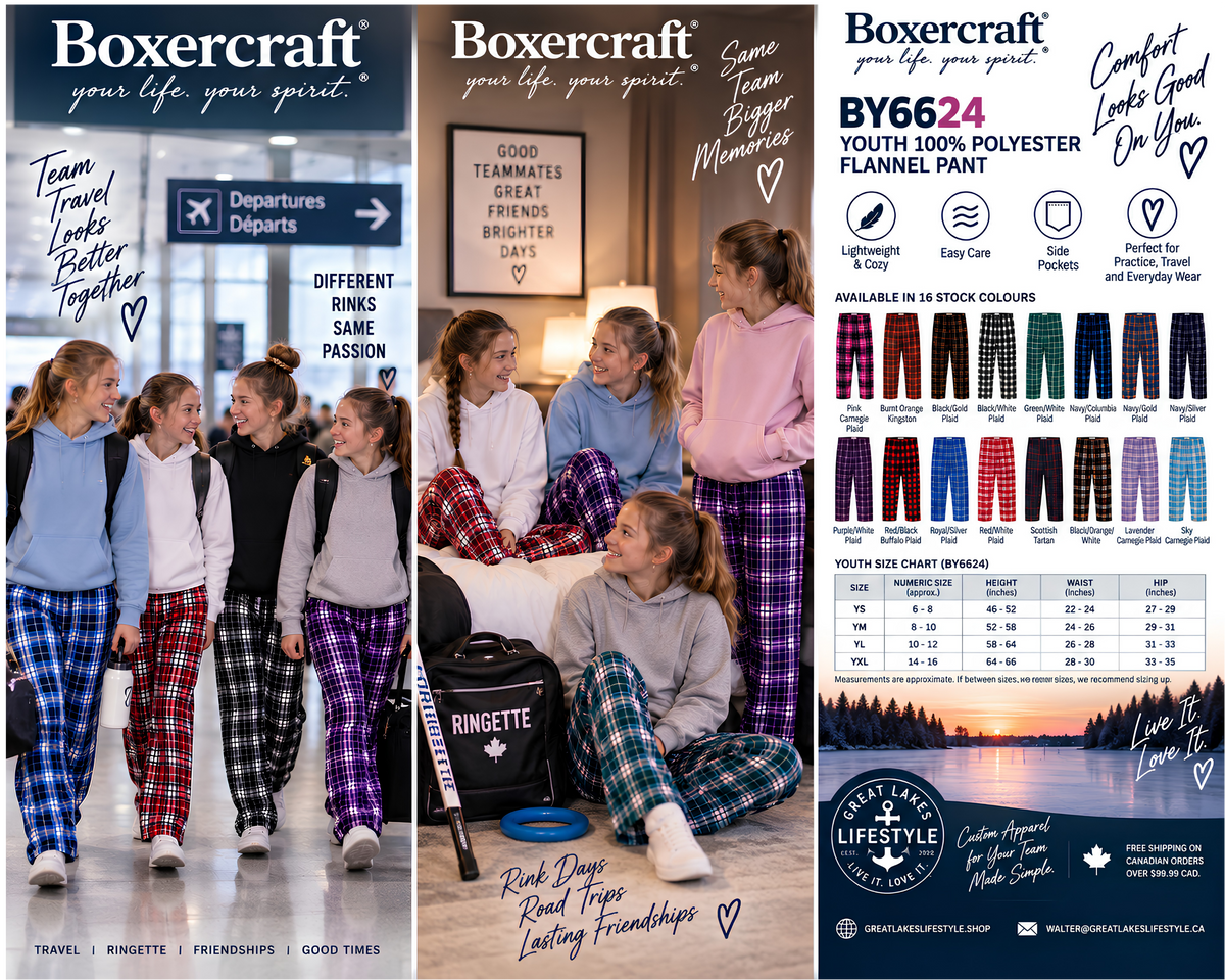 Boxercraft BY6624 Youth Flannel Lounge Pants RINGETTE