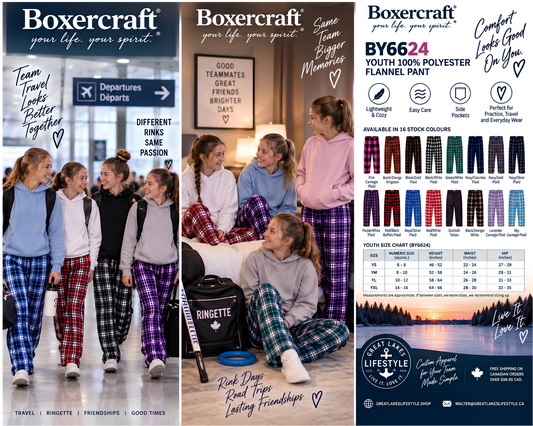 Boxercraft BY6624 Youth Flannel Lounge Pants RINGETTE