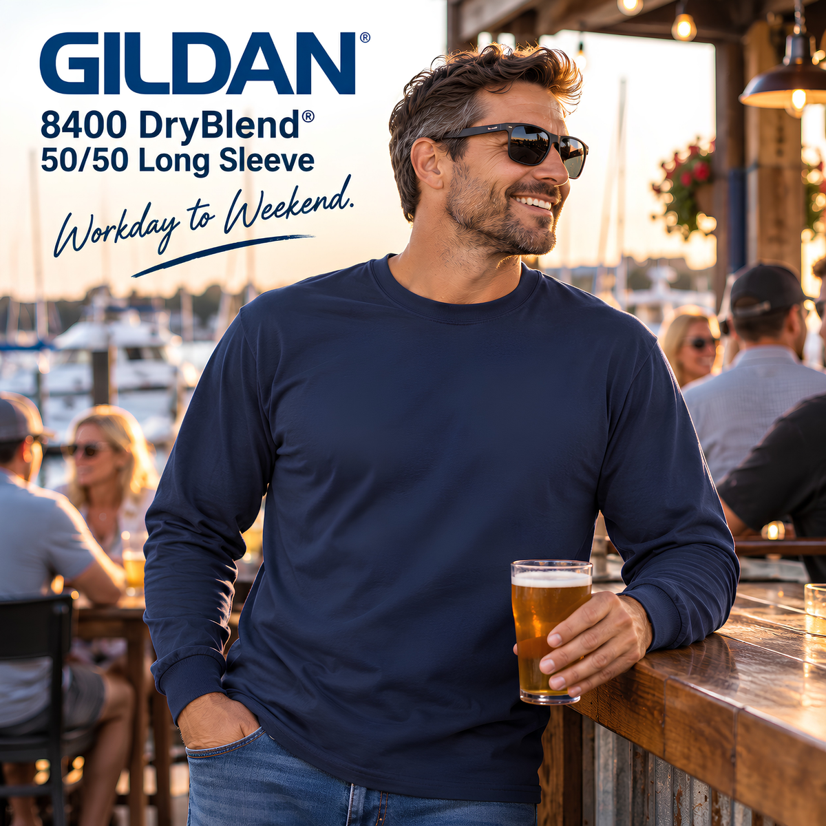 Gildan 8400 DryBlend® 50/50 Long Sleeve T-Shirt
