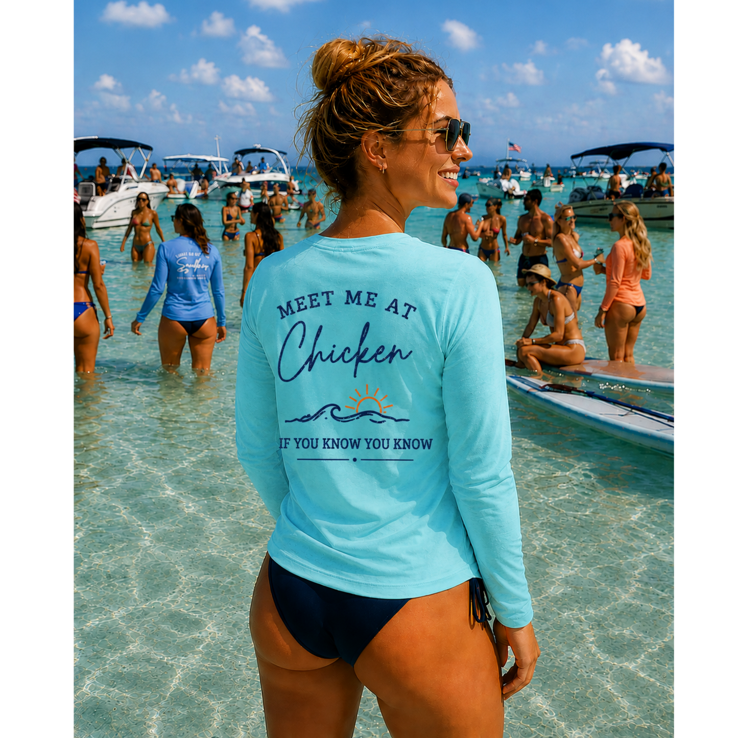 Meet Me at Chicken – Port Franks Performance Long Sleeve
