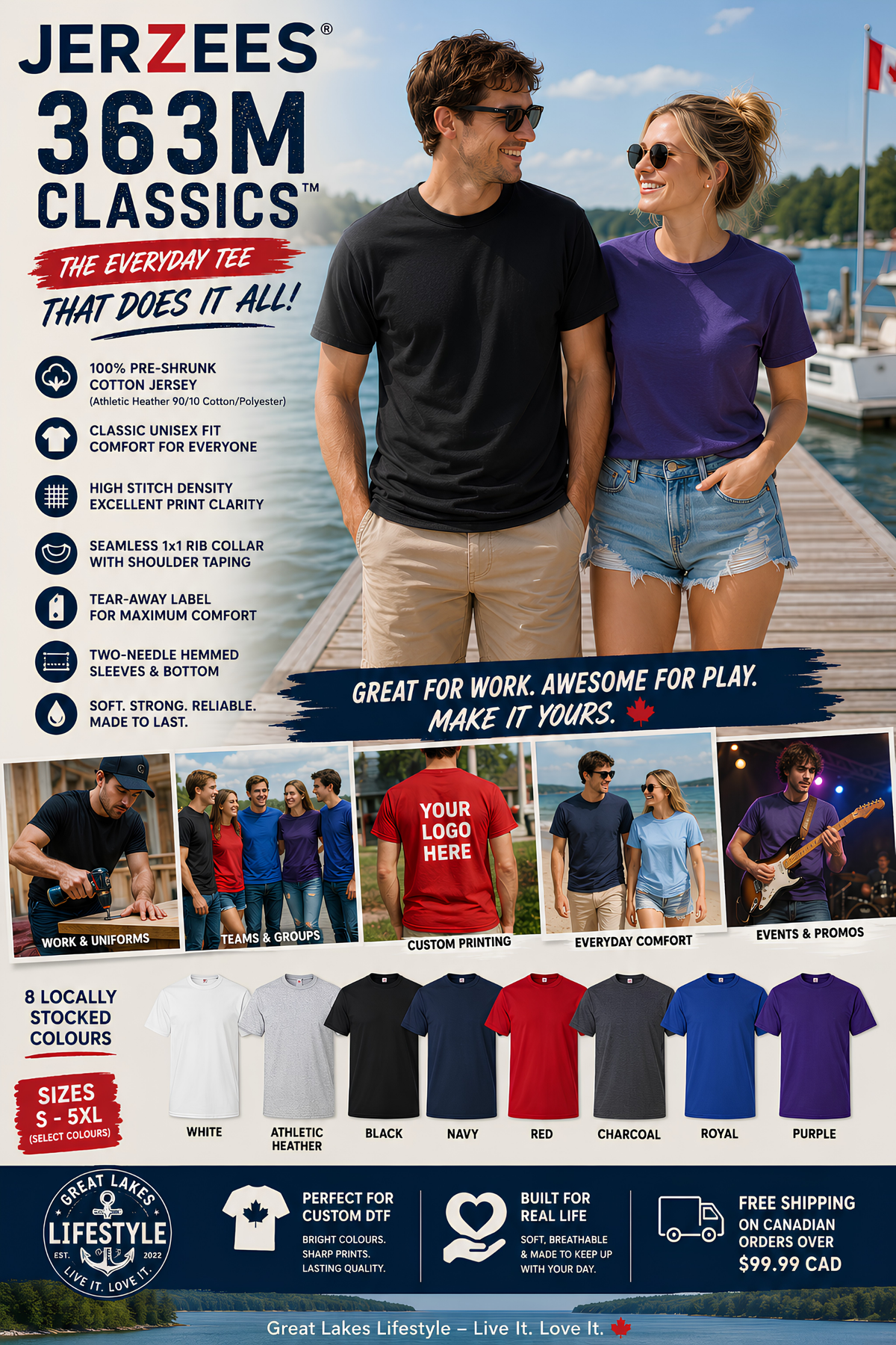 JERZEES 363M Classics™ Unisex Cotton T-Shirt