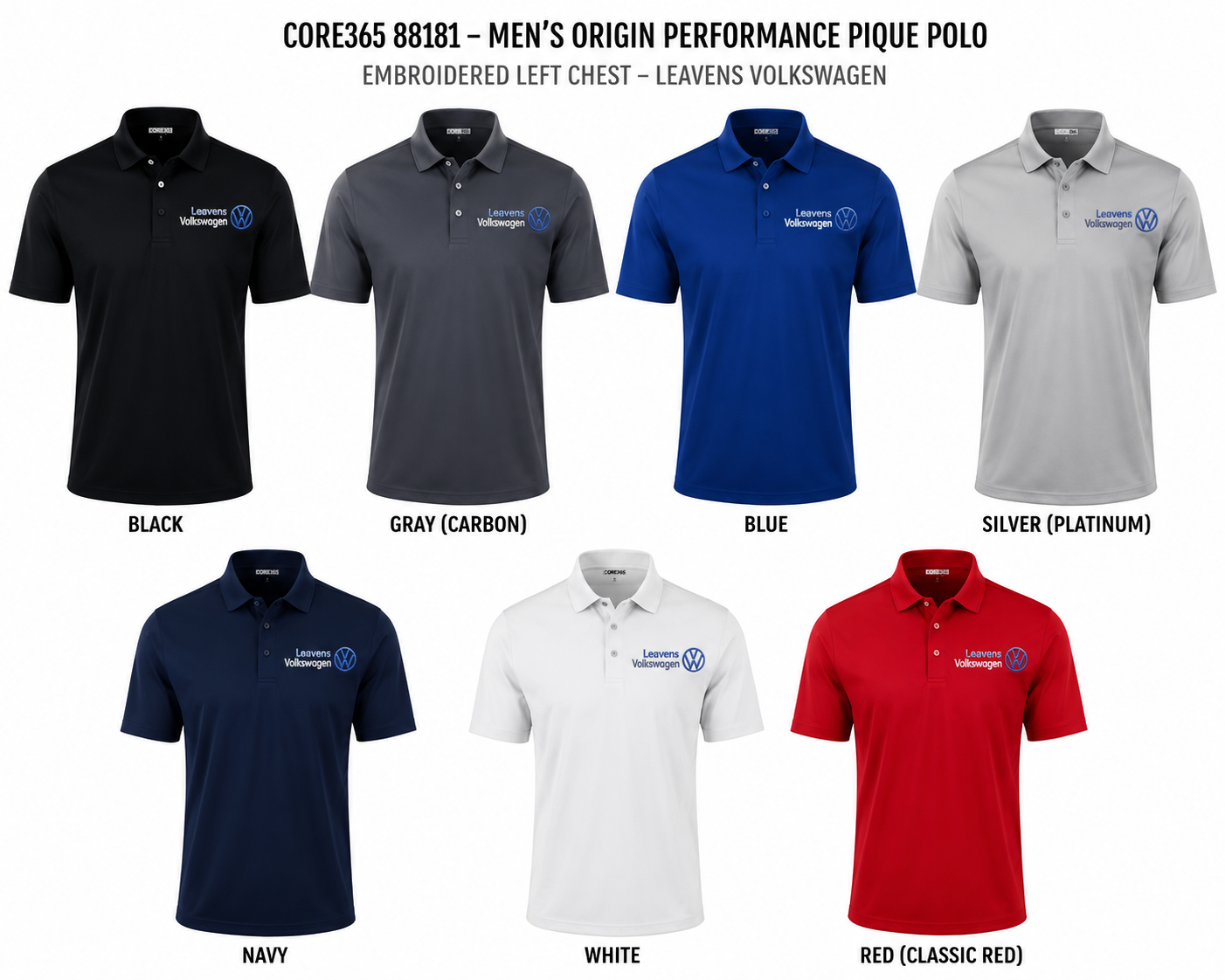 CORE365 88181 Men's Performance Polo.