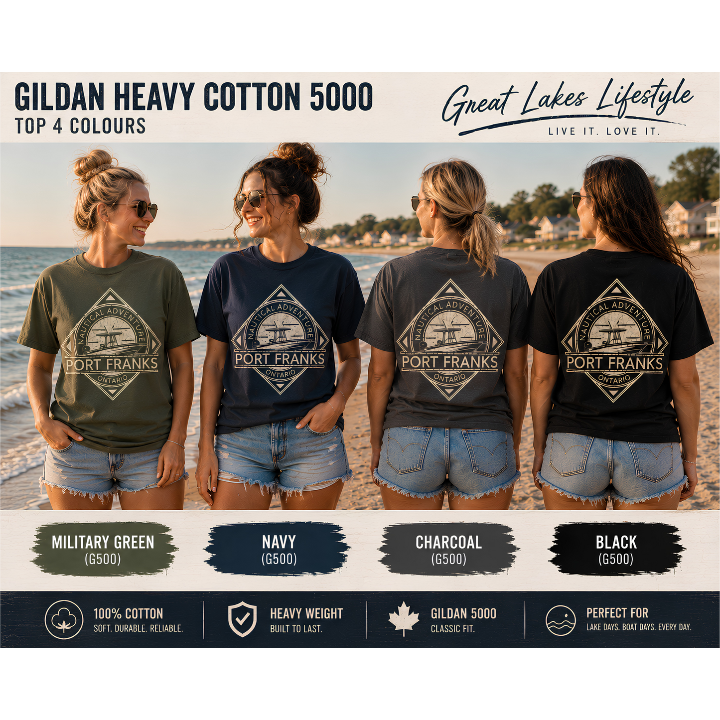 Port Franks Nautical Adventure Tee – Great Lakes Lifestyle