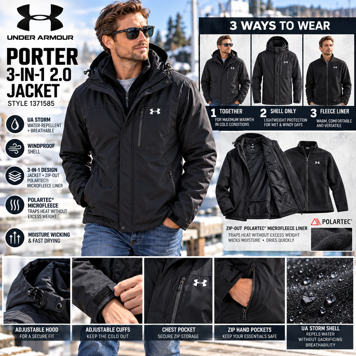 Under Armour Porter 3-in-1 2.0 Jacket | Premium Cold-Weather Performance