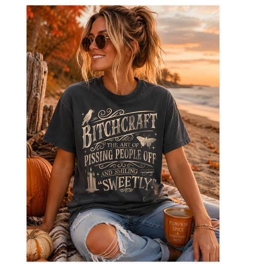 Bitch Craft Halloween Tee – Comfort Colors Pepper