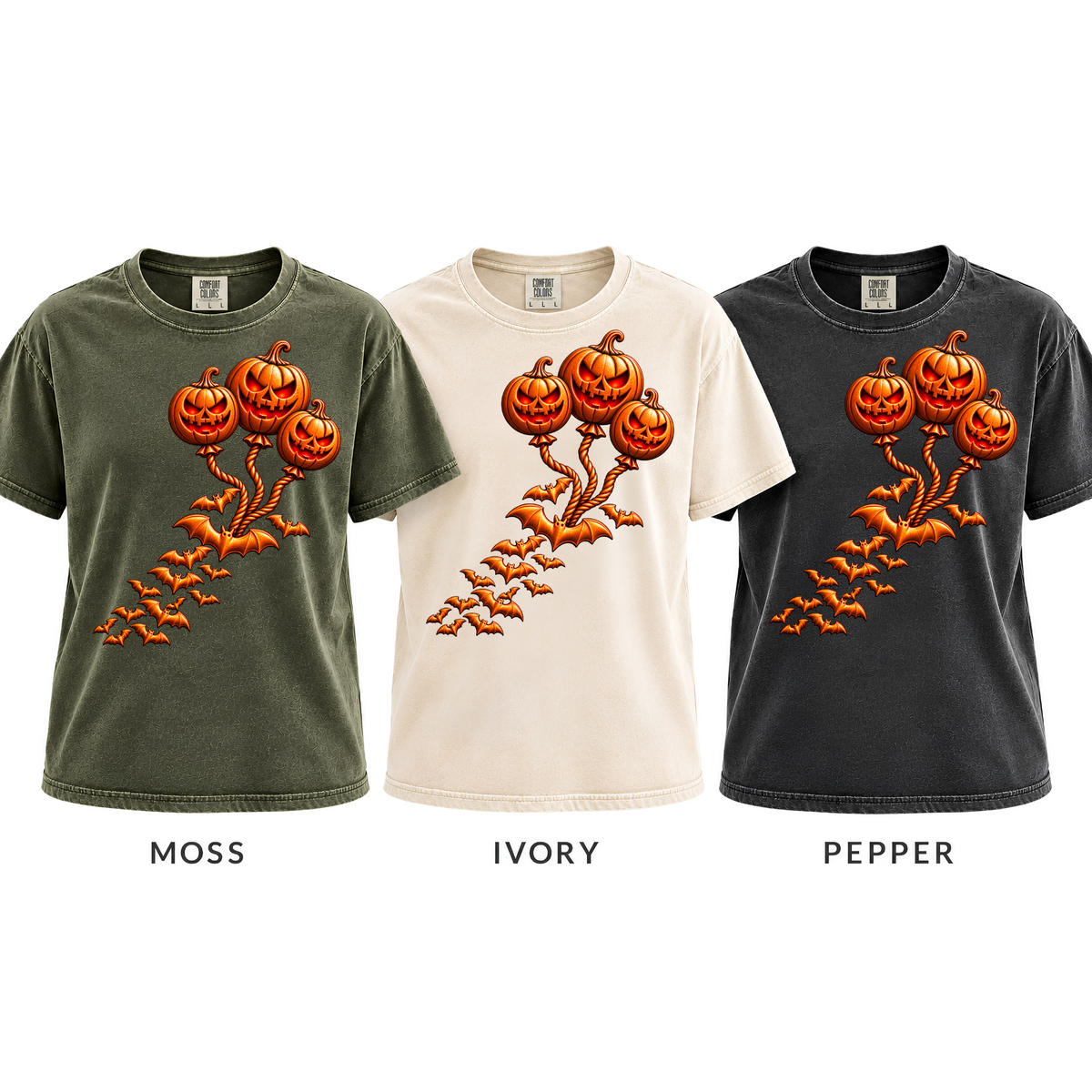 WHEN PUMPKINS FLY – Premium 3D Halloween Comfort Colors Tee