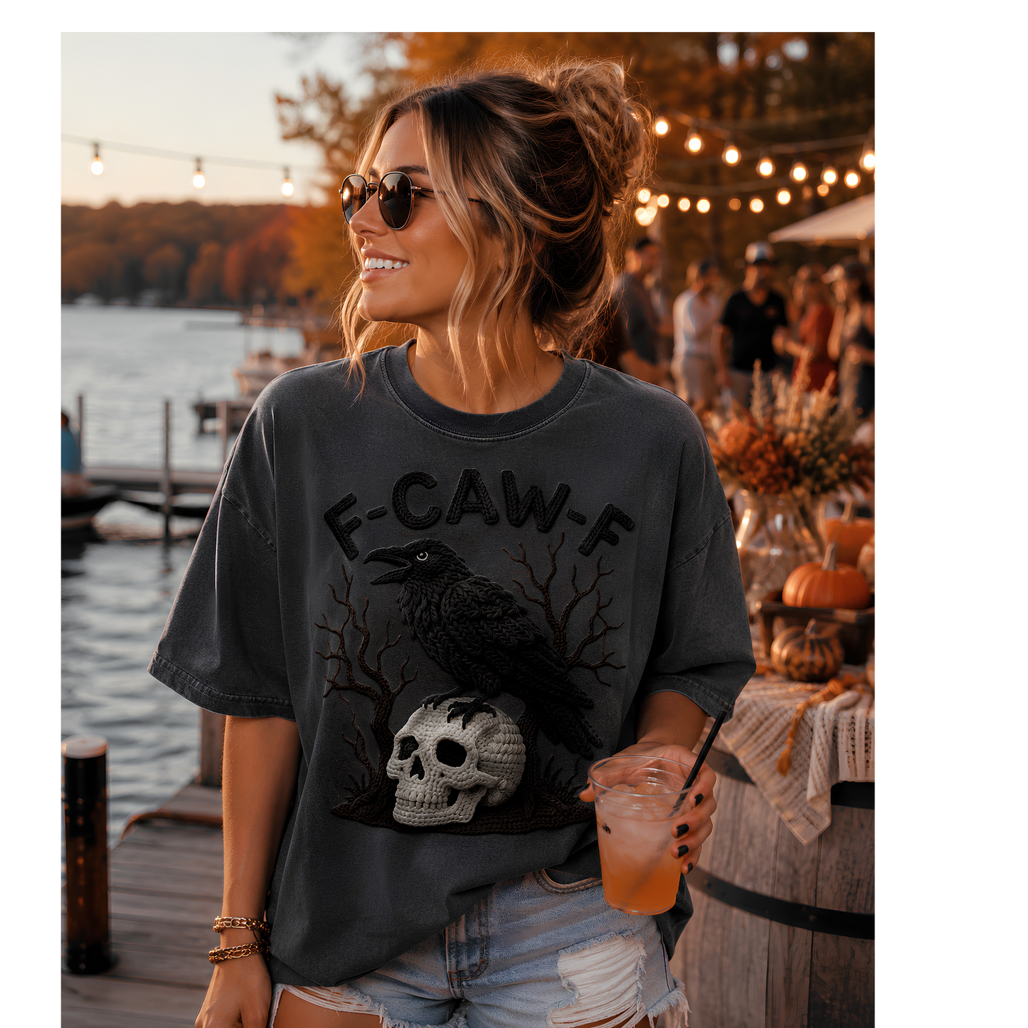 F-CAW-F Crocheted Raven Tee – Yarn Art Collection