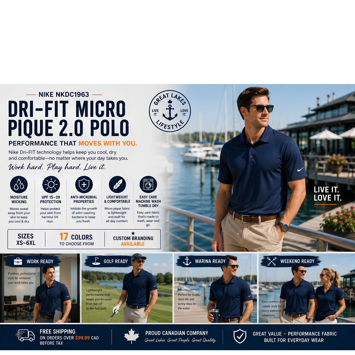 NIKE NKDC1963 - DRI FIT MICRO PIQUE 2.0 POLO