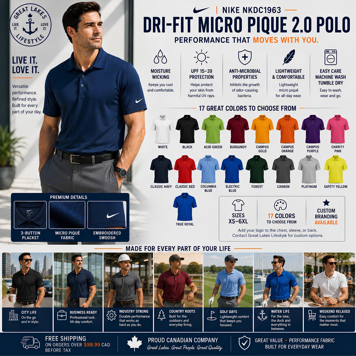 NIKE NKDC1963 - DRI FIT MICRO PIQUE 2.0 POLO