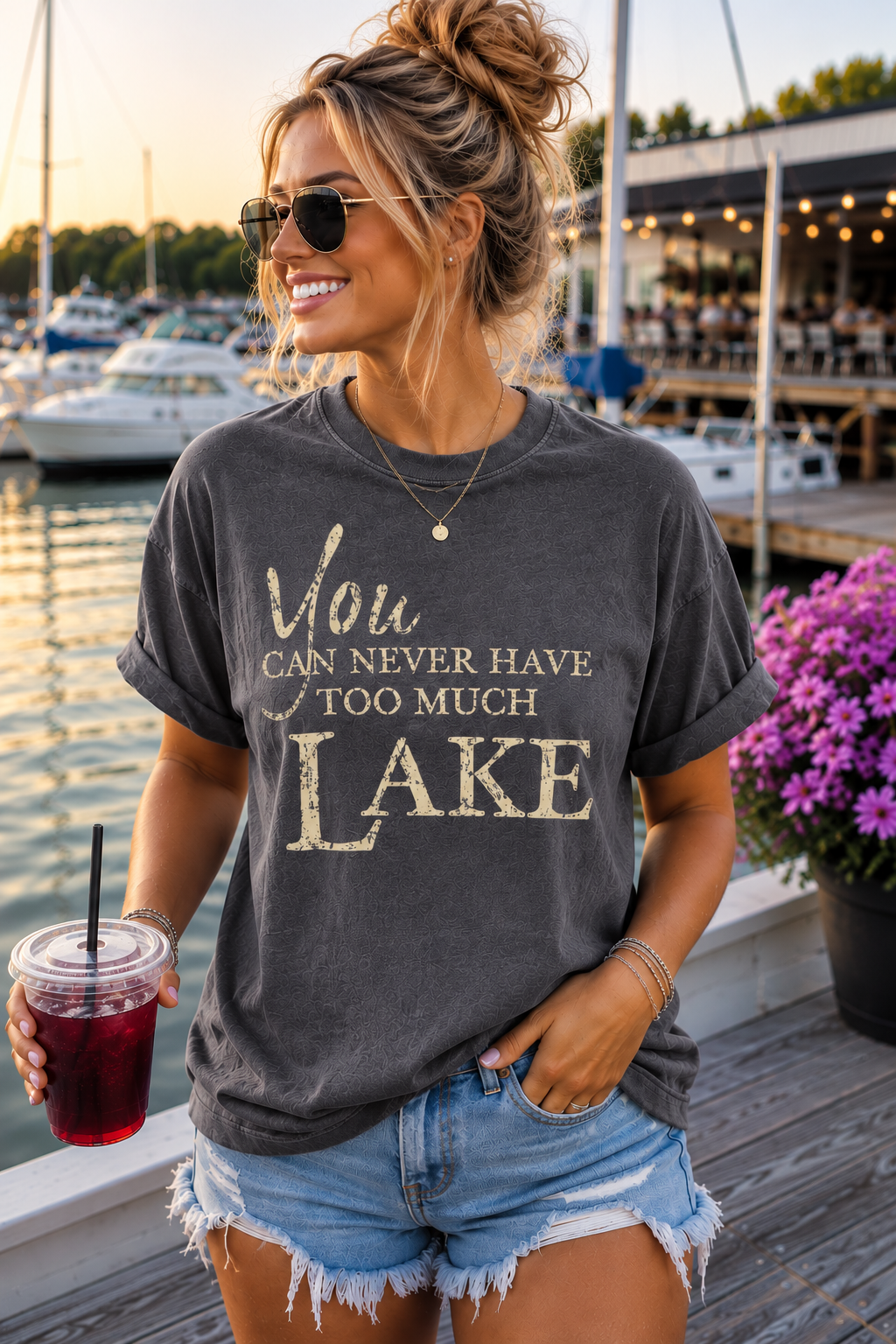 You Can Never Have Too Much Lake Time – Comfort Colors Tee