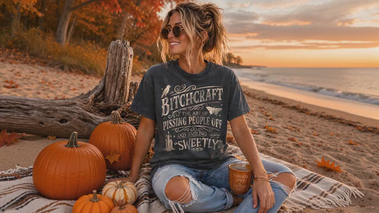 Bitch Craft Halloween Tee – Comfort Colors Pepper