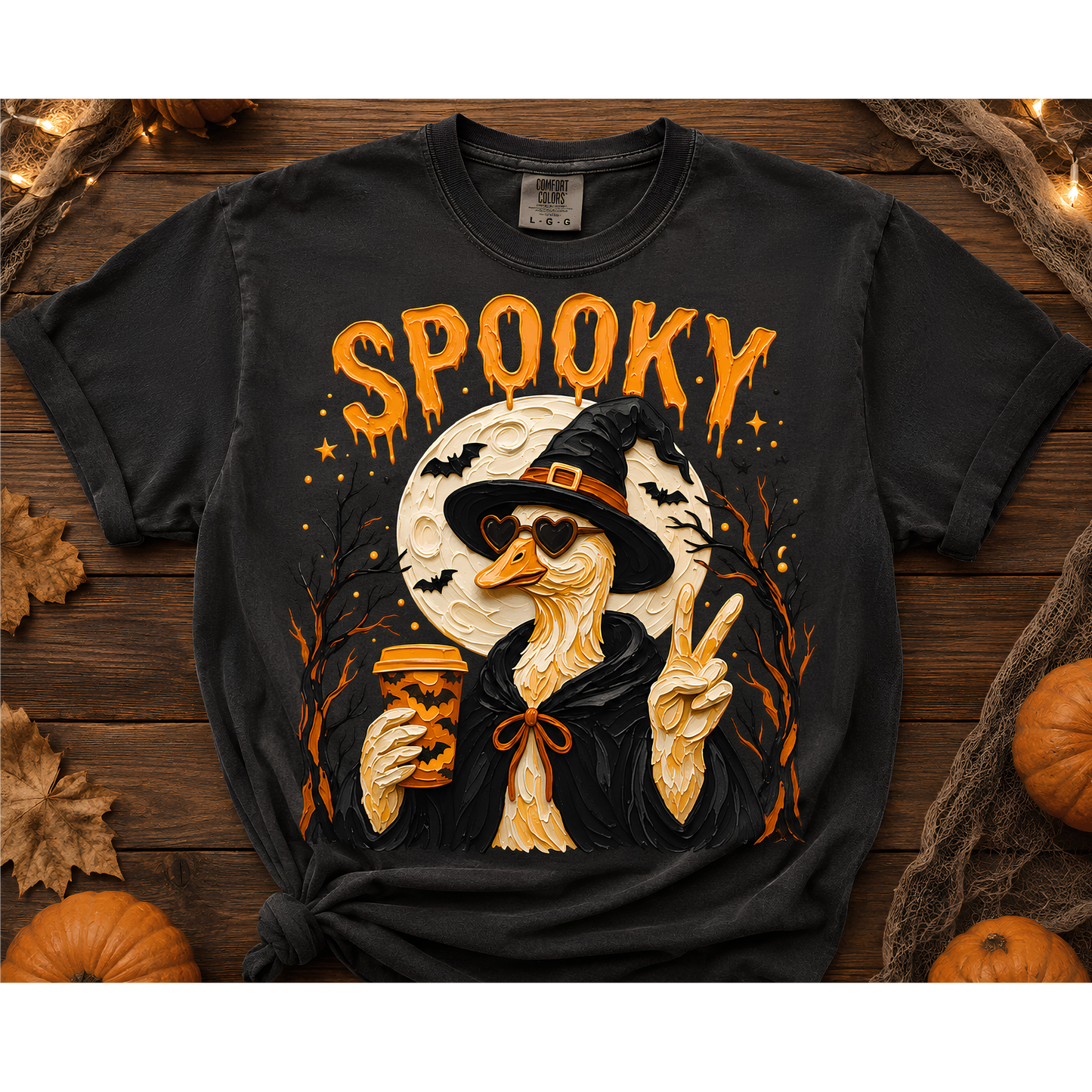 Spooky Goose Comfort Colors Tee – Funny Halloween Shirt