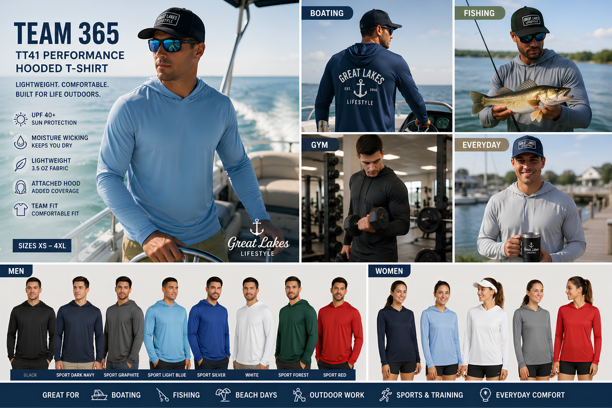 Team 365 TT41 Performance Hooded Long Sleeve | UPF 40+