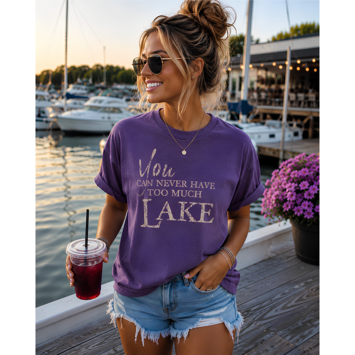 You Can Never Have Too Much Lake Time – Comfort Colors Tee